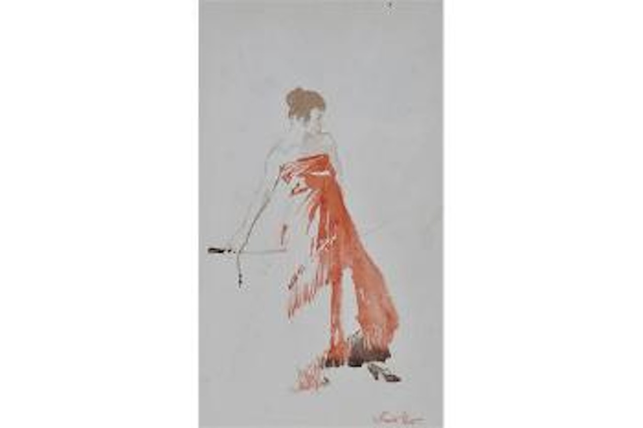 Carnation - woman in a red dress ,
1932 by William Russell Flint