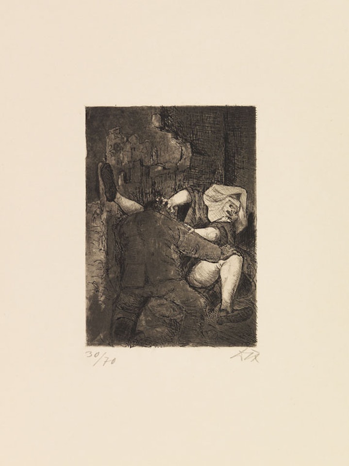 Soldat und Nonne (Vergewaltigung) by Otto Dix