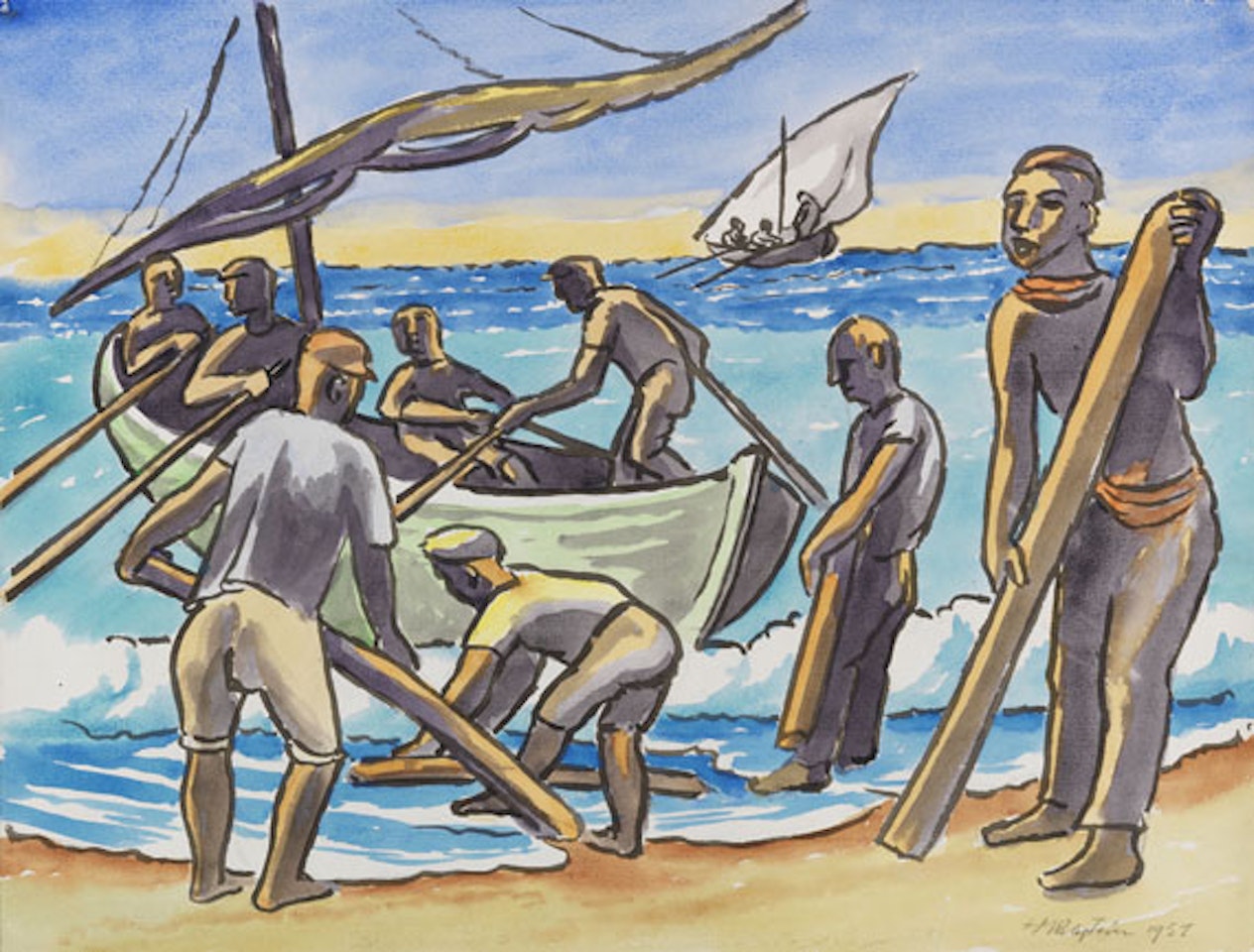 Ausfahrt zum Fischfang by Max Pechstein