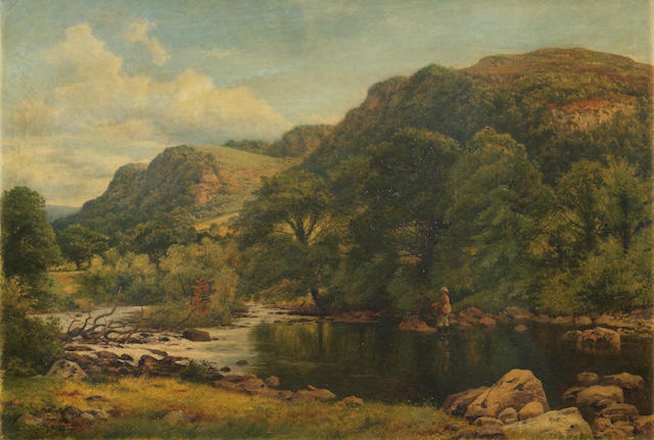 A tranquil spot by Benjamin Williams Leader