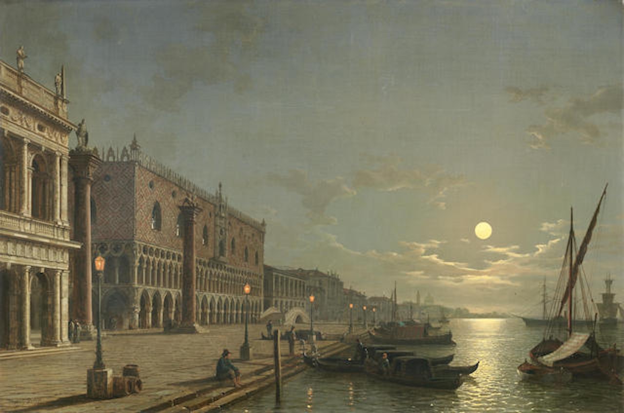 Moonlight on the Grand Canal, Venice by Henry Pether