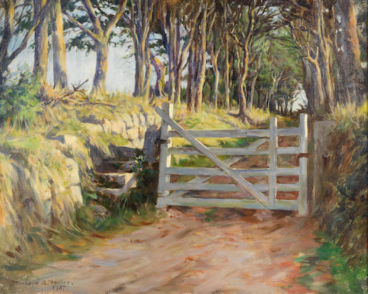 The white gate by Stanhope Alexander Forbes