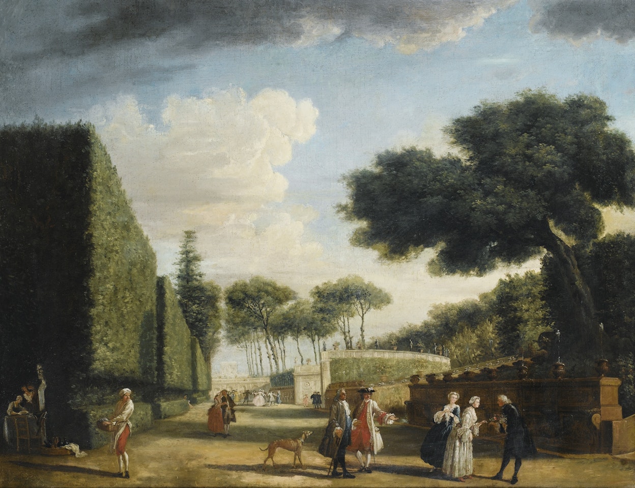 THE VILLA PAMPHILJ GARDENS, ROME by Claude Joseph Vernet