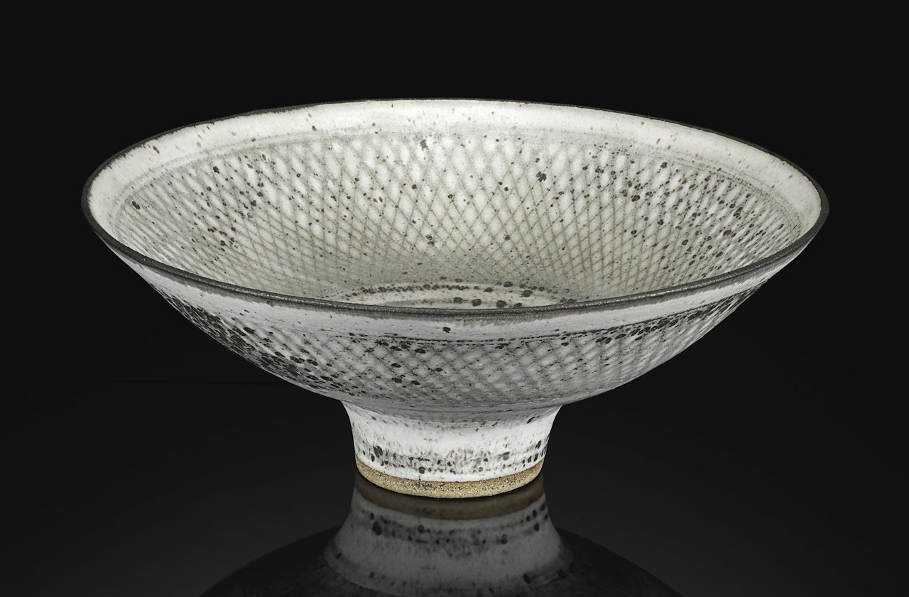 LARGE 'KNITTED' BOWL by Lucie Rie