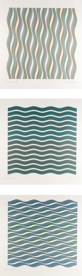 COLOURED GREYS [1]; COLOURED GREYS [2]; AND COLOURED GREYS [3] (S. 16-18) by Bridget Riley