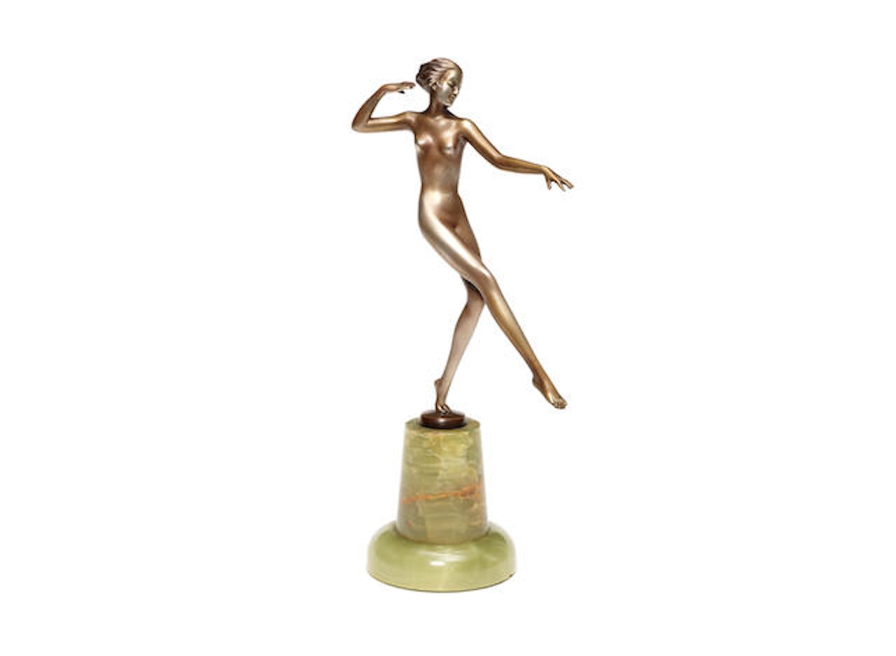 Naked Female in Dancing Pose by Josef Lorenzl