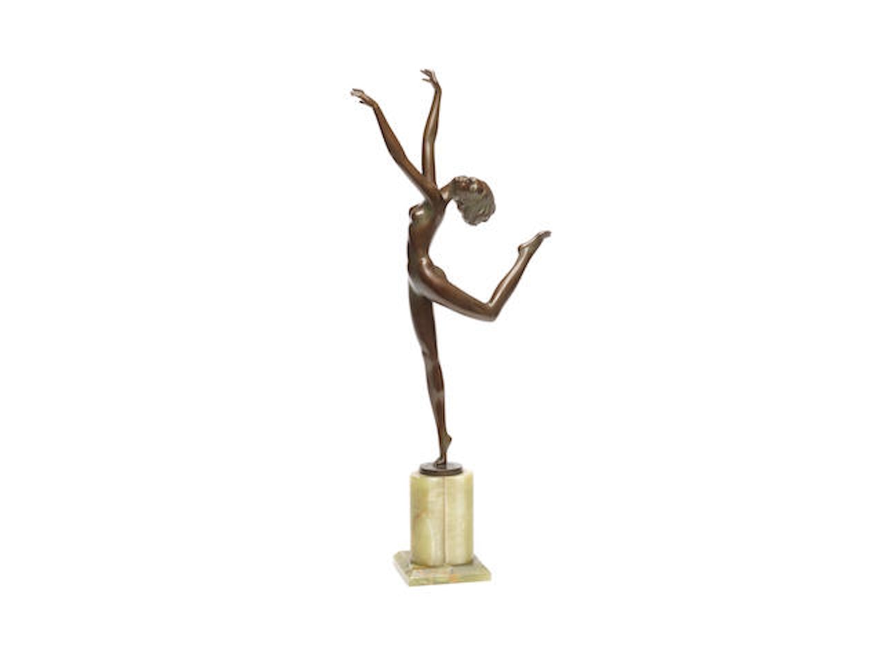 Female Nude in Dancing Pose by Josef Lorenzl