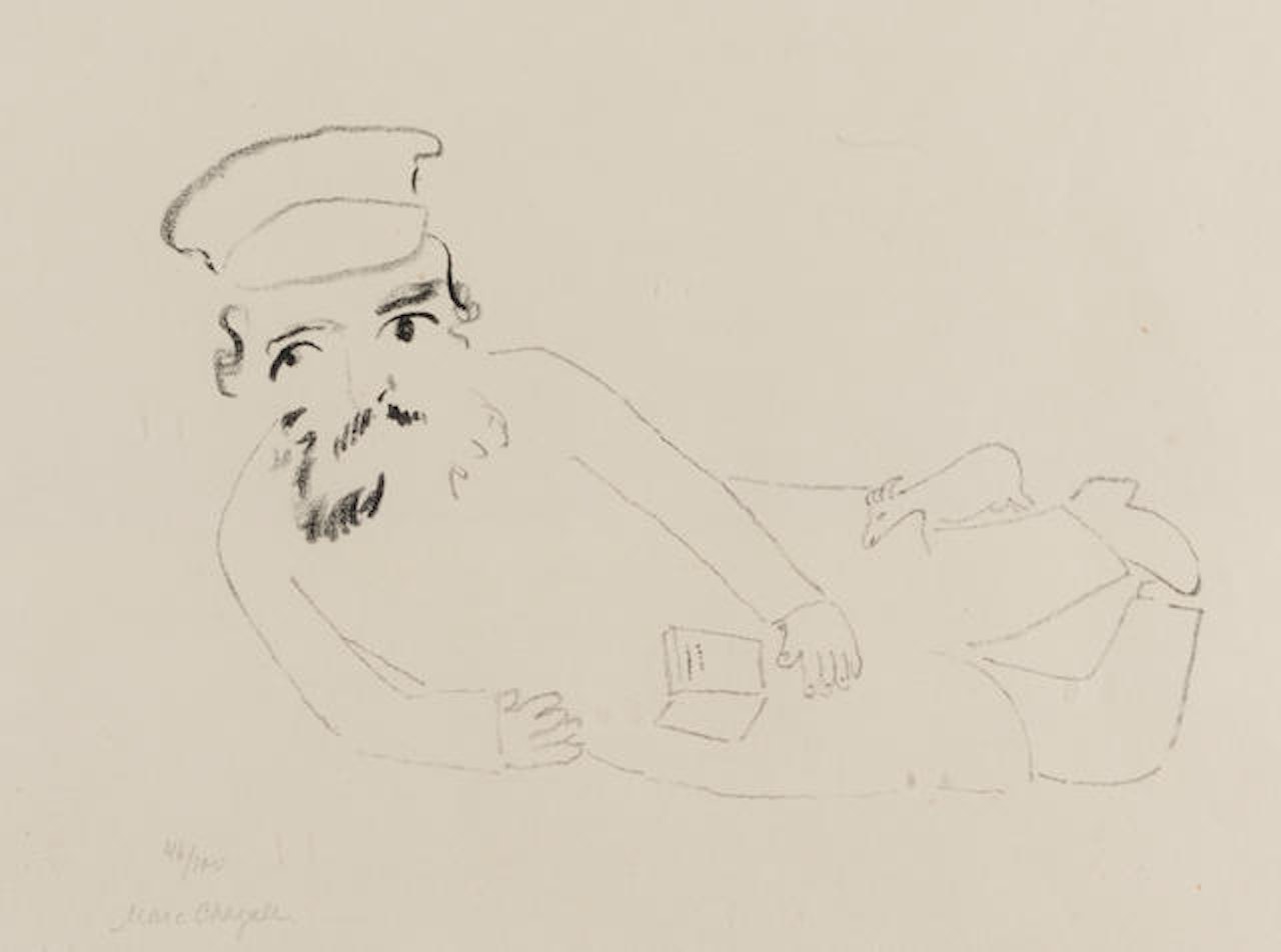 Man with Book by Marc Chagall