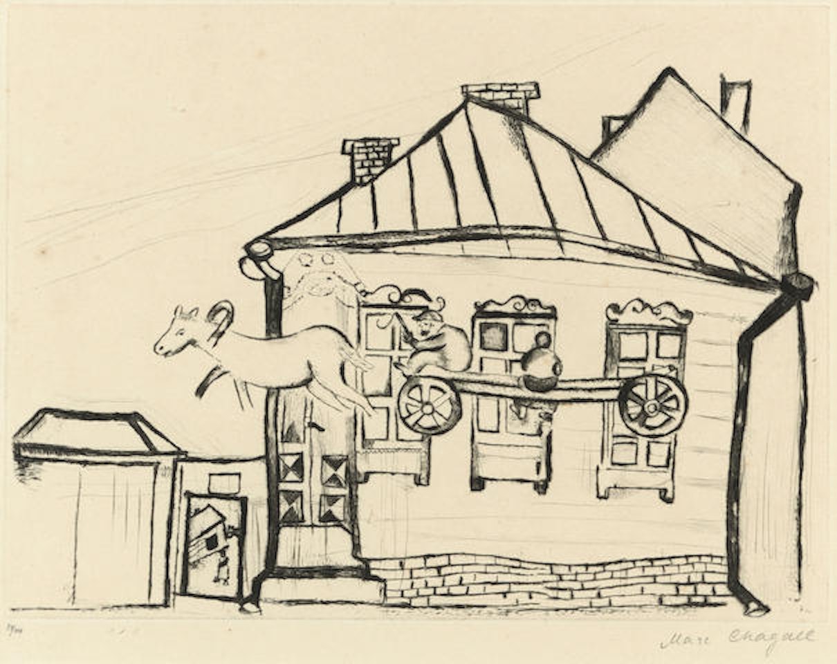 Haus in Witebsk, pl. 11, from Mein Leben by Marc Chagall