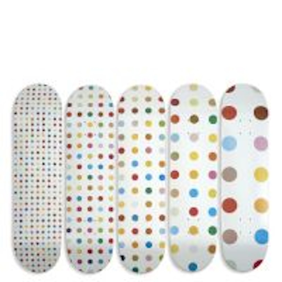 Spot skateboard deck (Set of 5) by Damien Hirst