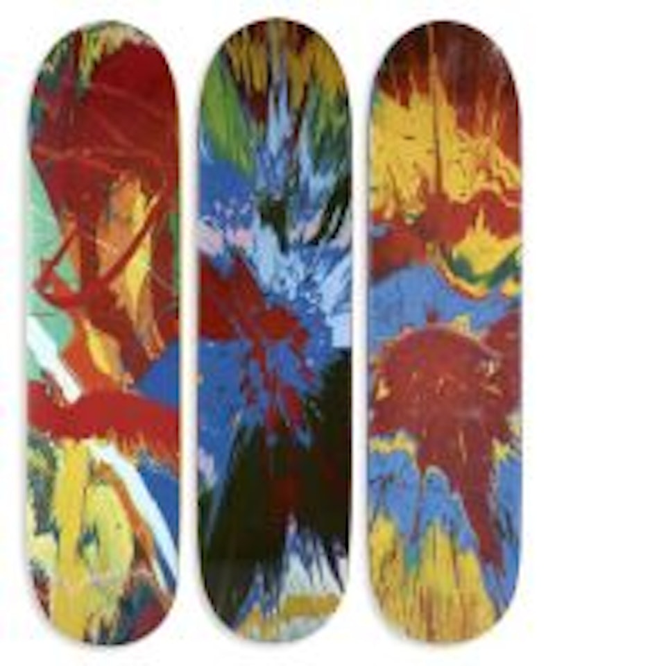 Spin blue / Spin red / Spin Yellow (set of 3) by Damien Hirst
