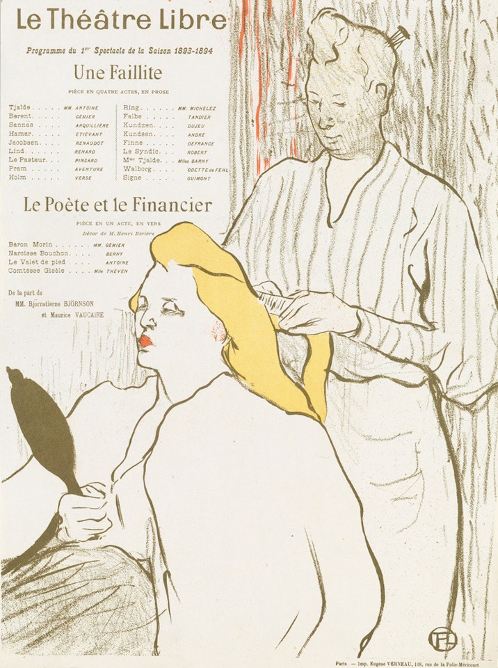 La Coiffure, Programme Du Théâtre Libre by Henri de Toulouse-Lautrec