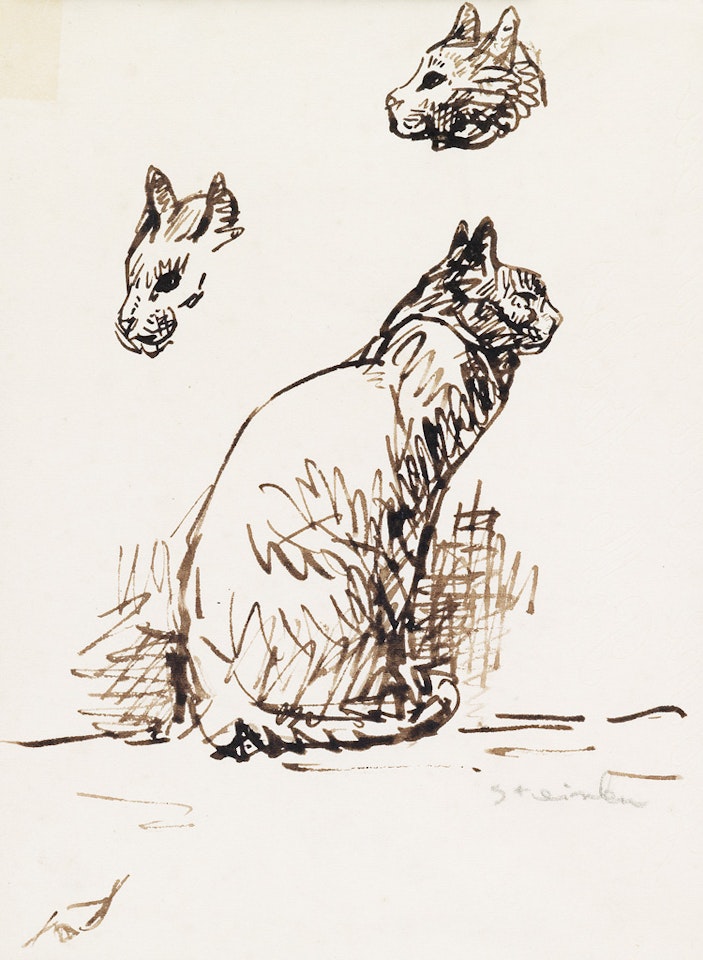 Études De Chat Siamois by Théophile Alexandre Steinlen