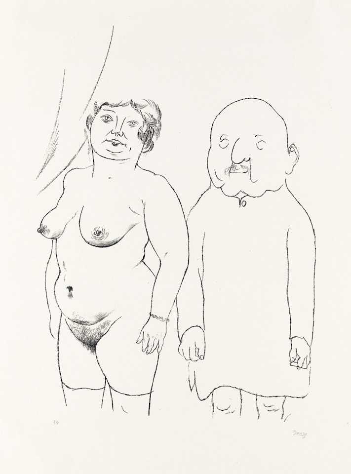 Ehepaar (silberne Hochzeit) by George Grosz