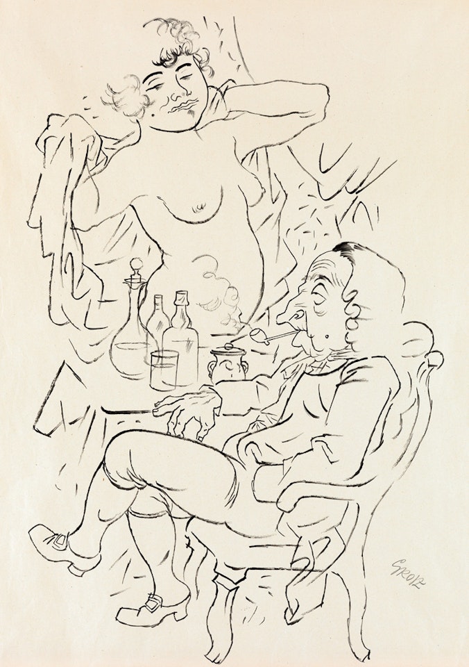Lady Hamilton And Sir William Hamilton by George Grosz