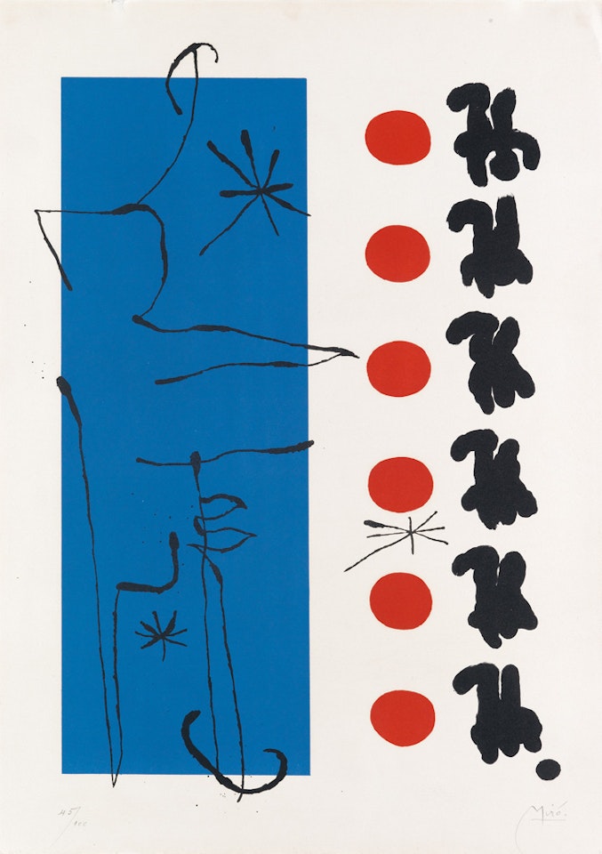 Rouge Et Bleu by Joan Miró