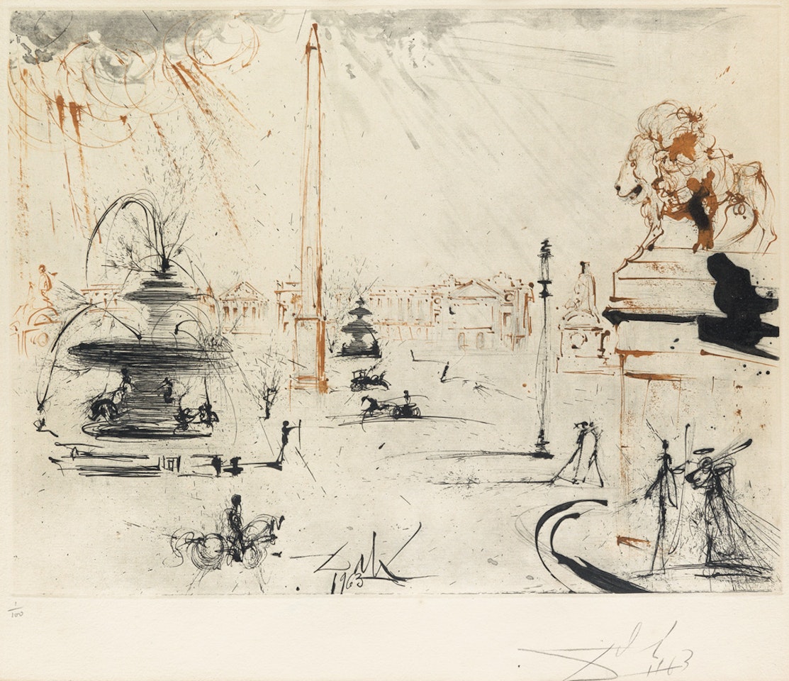 Place De La Concord by Salvador Dali