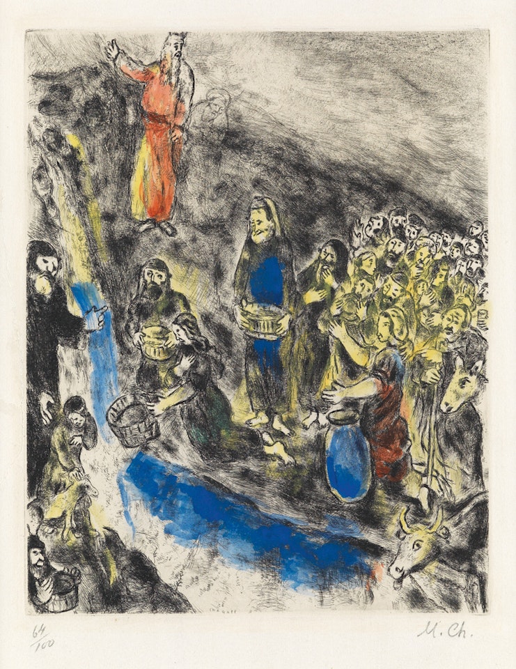 Moïse Fait Jaillir L'eau Du Rocher by Marc Chagall