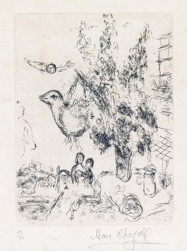 Nature Morte Au Bouquet De Fleurs by Marc Chagall