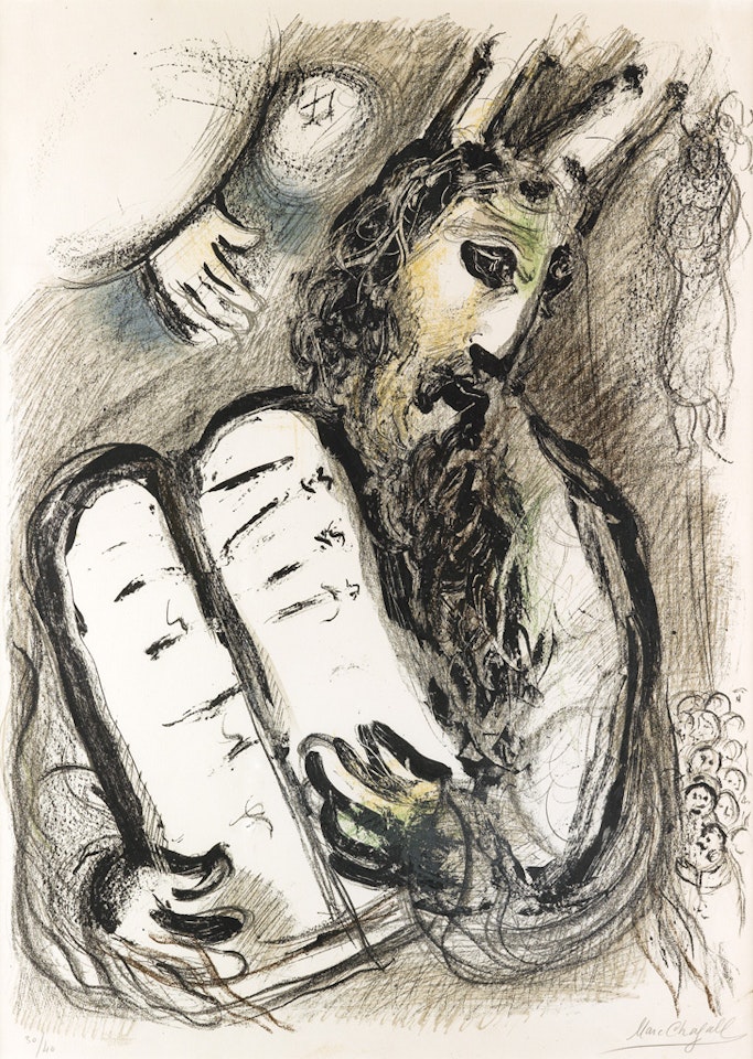 Moïse Et Les Tables De La Loi by Marc Chagall