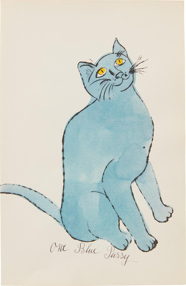 One Blue Pussy by Andy Warhol