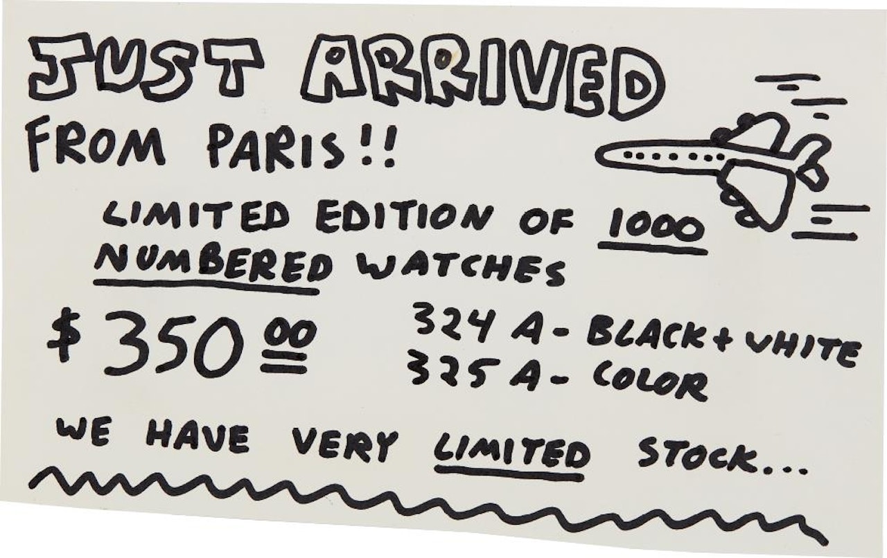 Pop Shop Signage (Numbered Watches) by Keith Haring