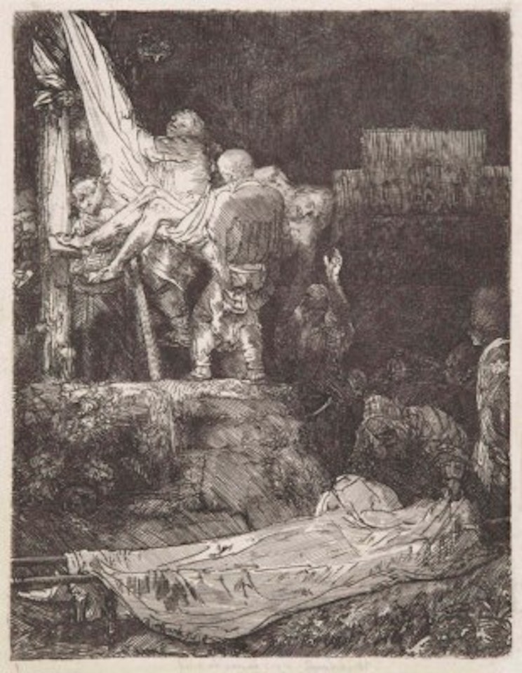 The Descent from the Cross by Torchlight by Attributed to Rembrandt Harmensz van Rijn