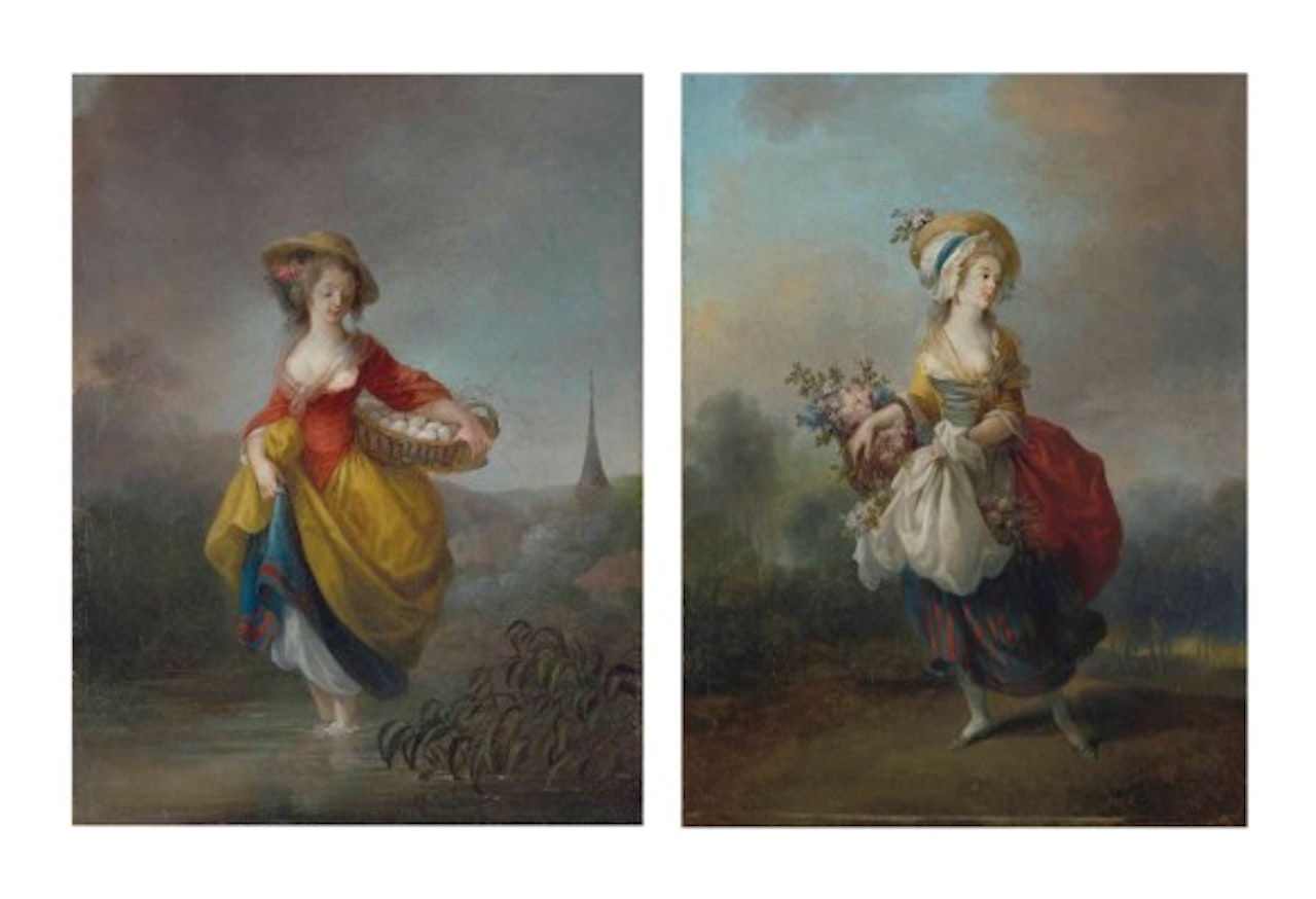 Marchande d'œufs ; et Marchande de fleurs by Jean Frédéric Schall