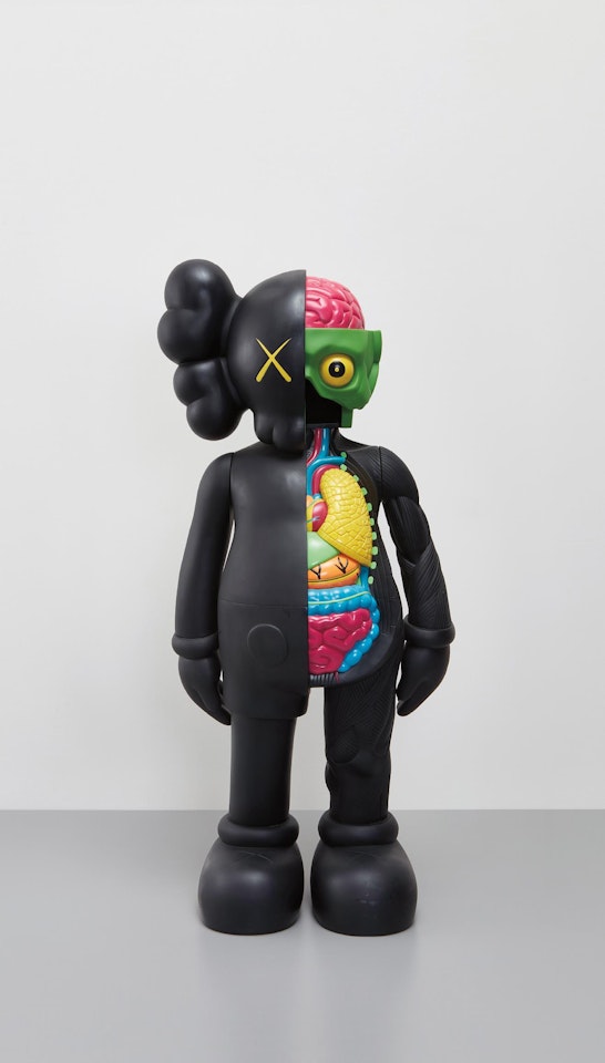 Four Foot Dissected Companion (Black) by Kaws
