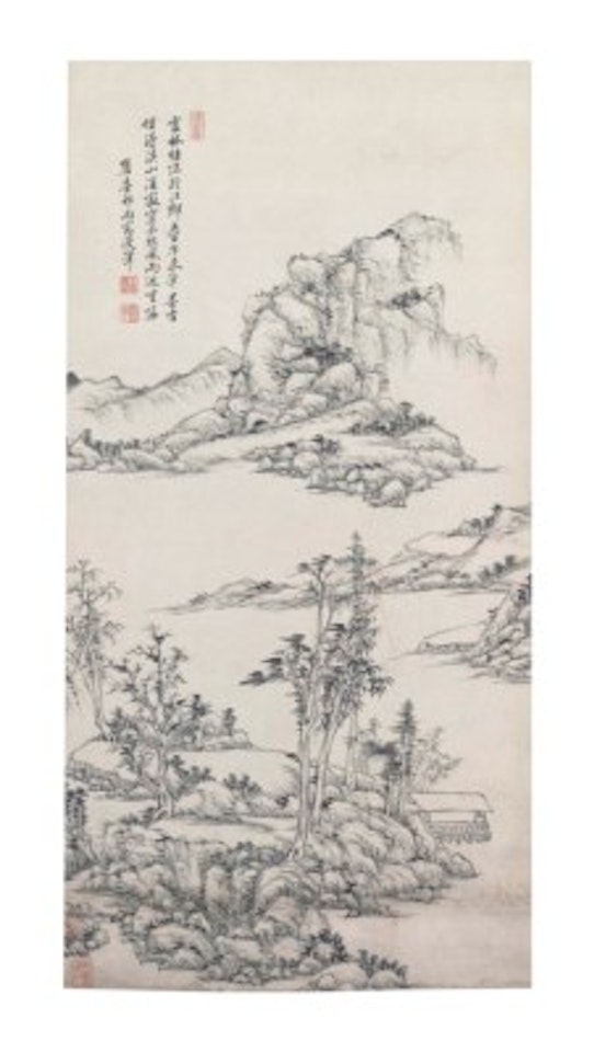 Landscape in the Style of Ni Zan by Wang Yuanqi