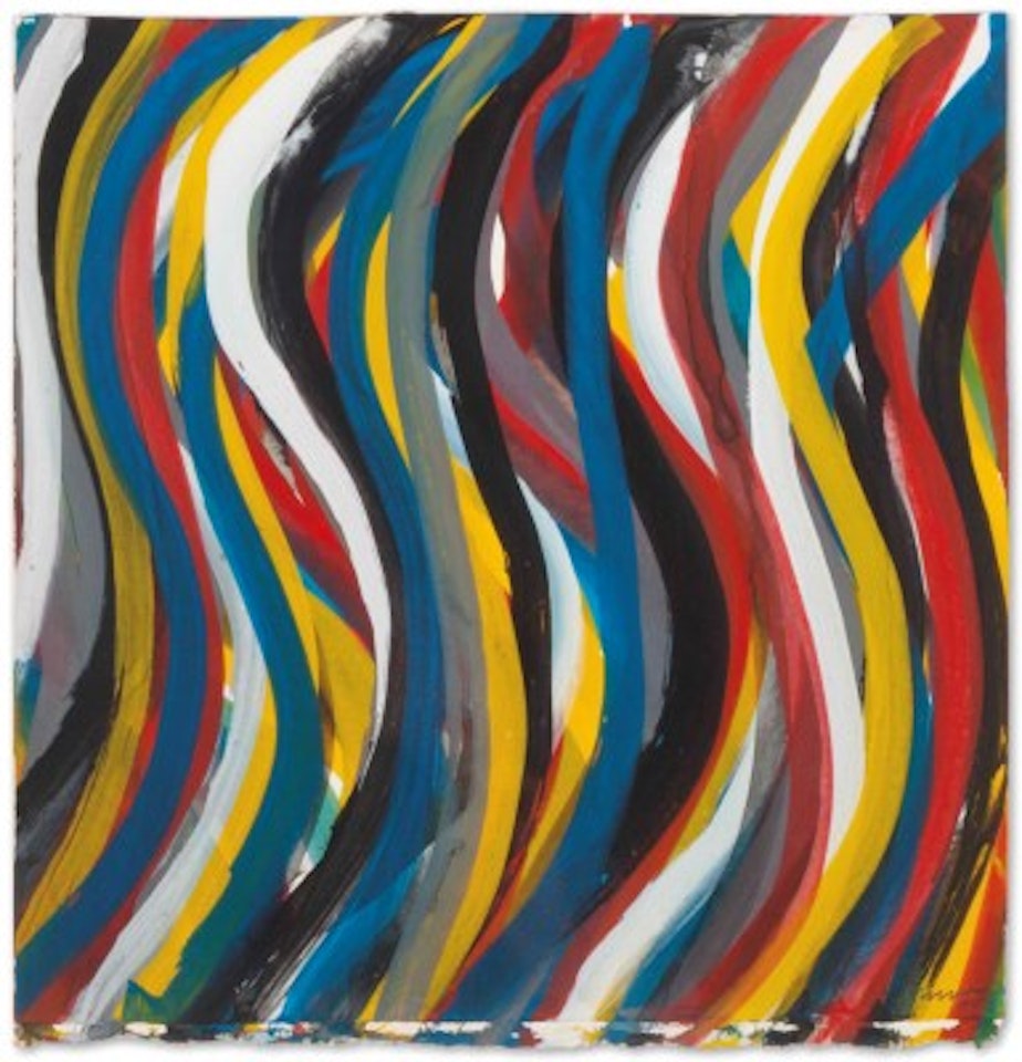 Wavy Vertical Brushstrokes by Sol LeWitt