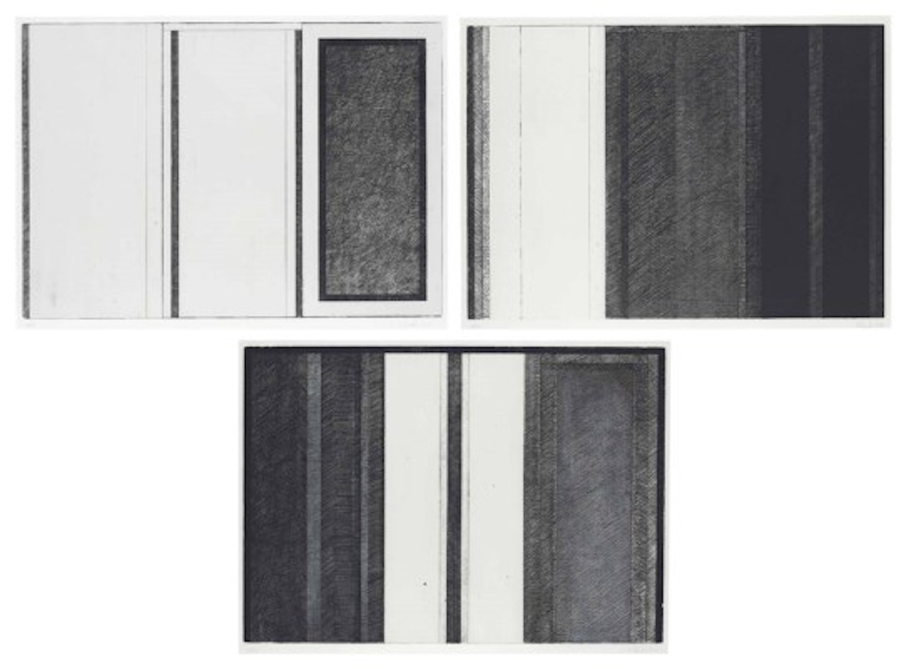 Five Threes: three plates by Brice Marden