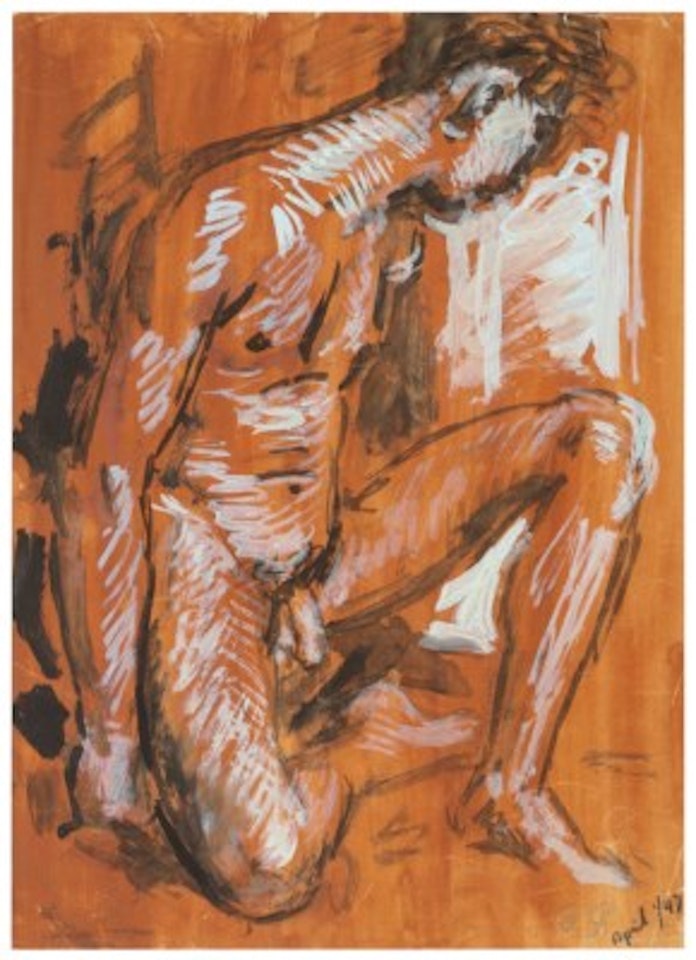 Seated male nude (Paul Roche) by Duncan Grant