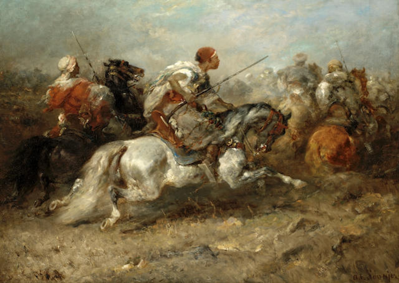 The attack by Adolf Schreyer