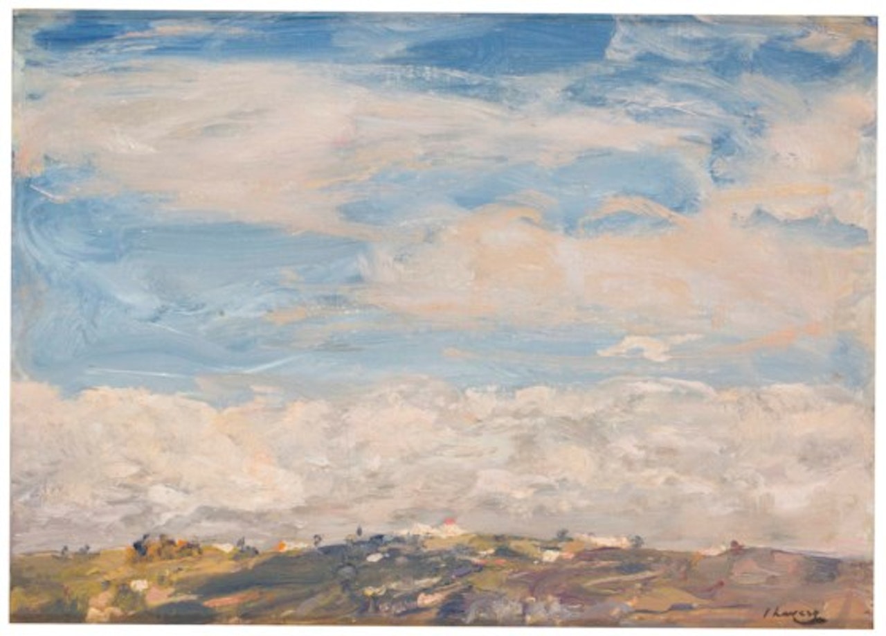 Landscape with Distant Town (from Mount Washington, Tangier) by John Lavery