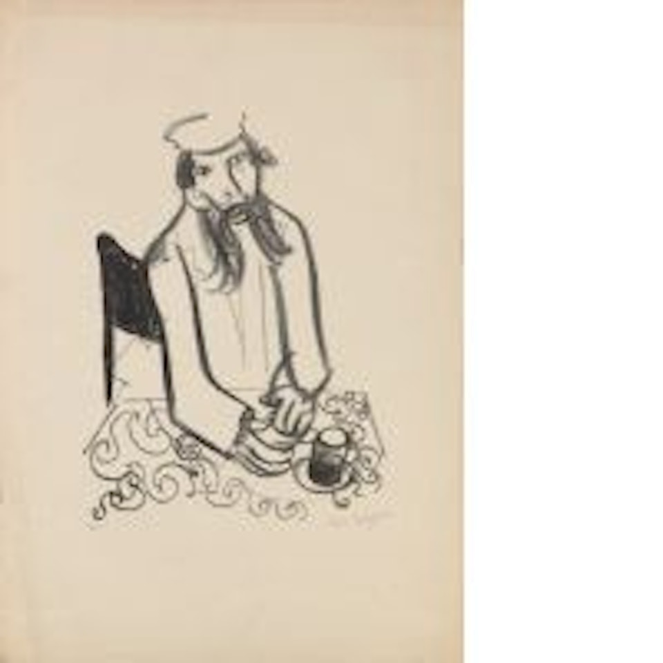 The man with the glass of tea by Marc Chagall