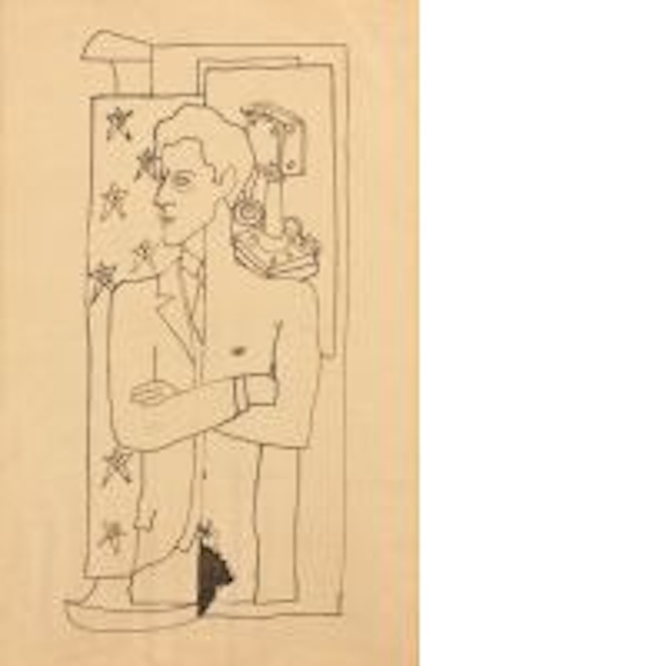 Self-Portrait, Study for the Frontispiece of the "Professional Secret" by Jean Cocteau
