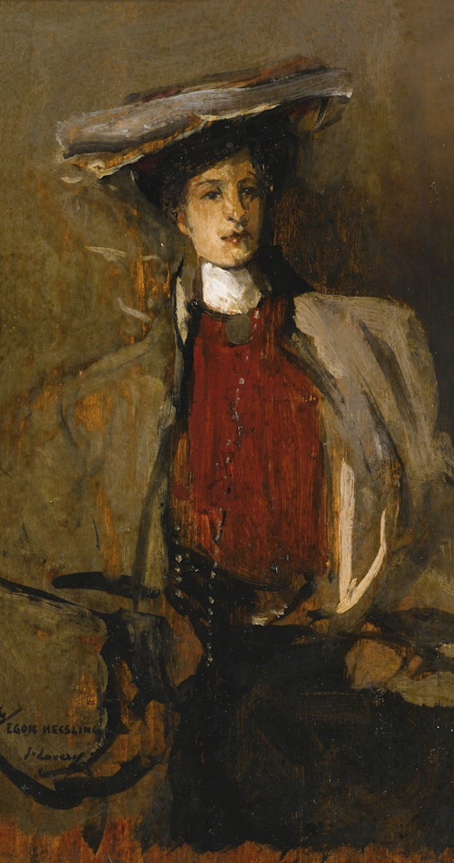 PORTRAIT DE FEMME AU CHAPEAU by John Lavery