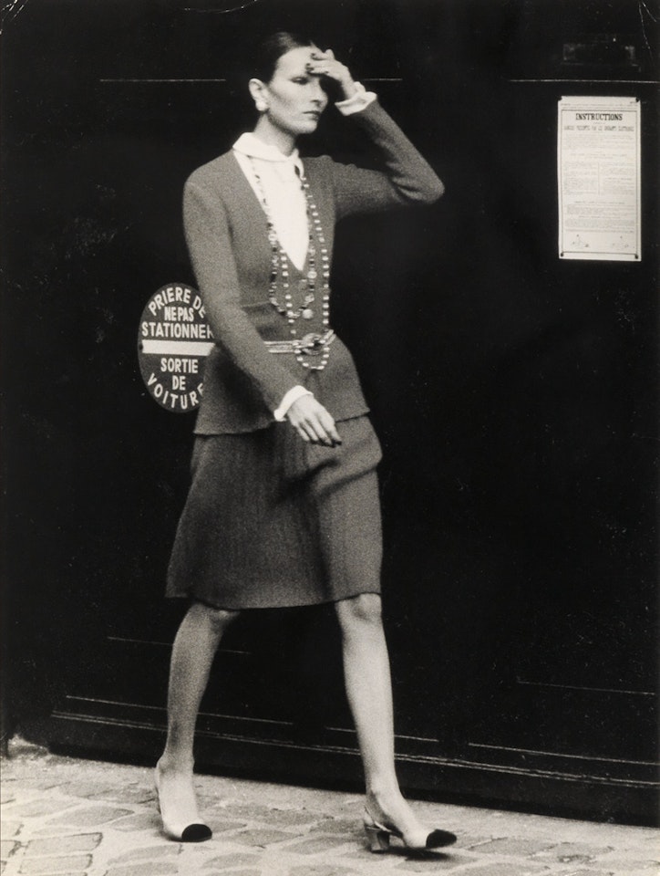 Woman In A Chanel Suit by Helmut Newton