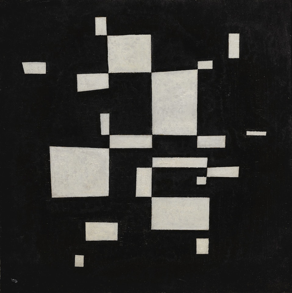 WEISS AUF SCHWARZ (WHITE ON BLACK) by Wassily Kandinsky