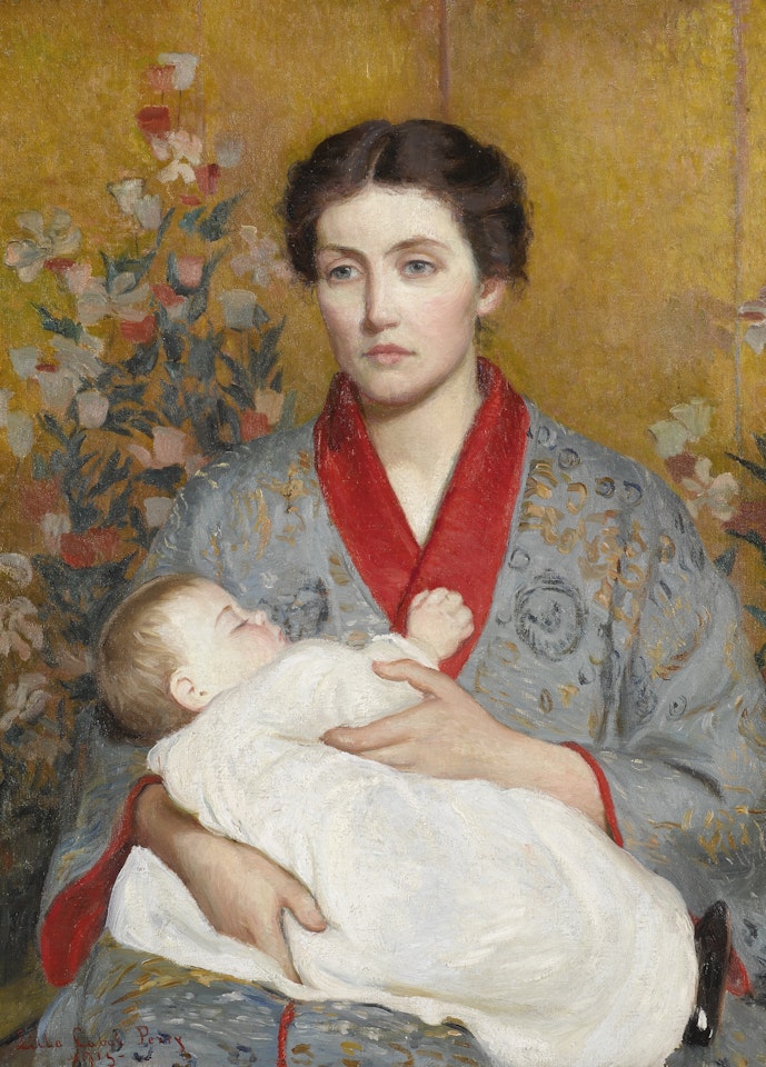THE BLUE KIMONO by Lilla Cabot Perry