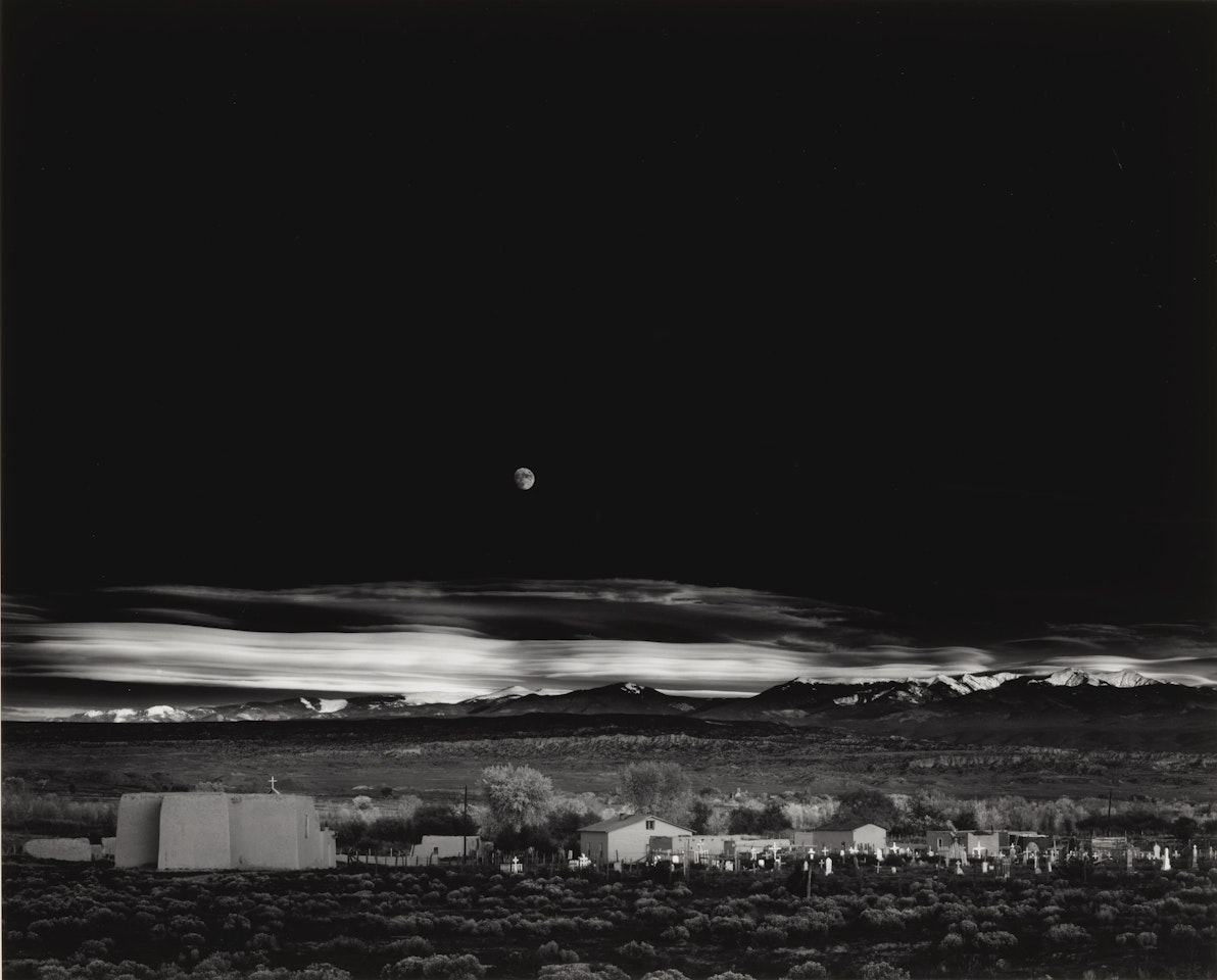 MOONRISE, HERNANDEZ, N.M.' by Ansel Adams