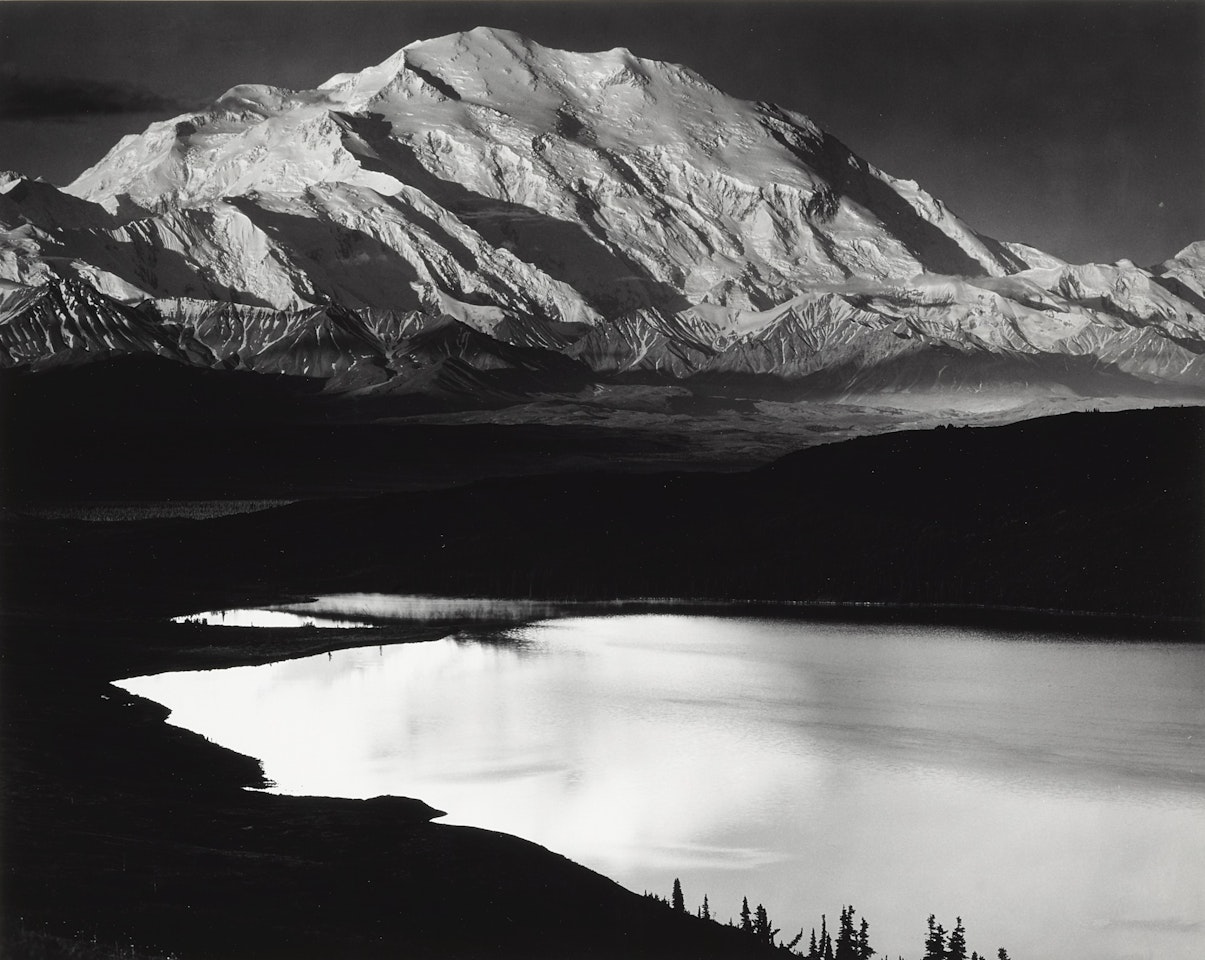 MOUNT MCKINLEY AND WONDER LAKE, ALASKA' by Ansel Adams
