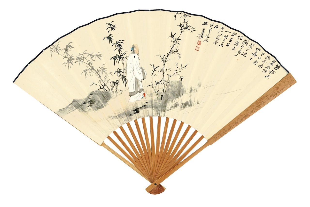 SCHOLAR BY THE BAMBOO GROVE by Zhang Daqian
