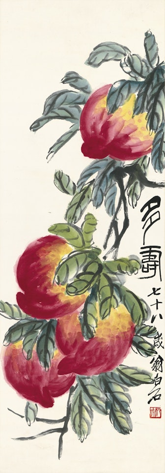 PEACHES OF LONGEVITY by Qi Baishi