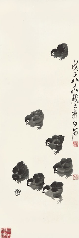 AMUSEMENT OF THE CHICKS by Qi Baishi