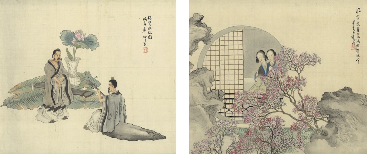 FIGURES AFTER ANCIENT ARTISTS by Ren Xiong