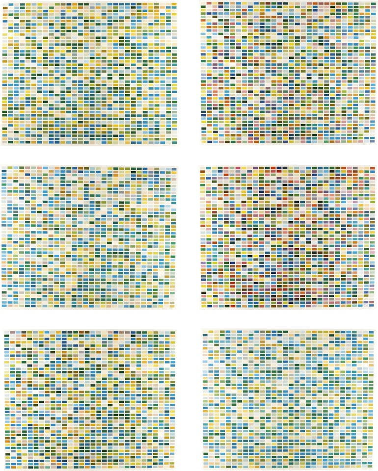 COLOUR FIELDS, SIX ARRANGEMENTS OF 1260 COLOURS  by Gerhard Richter