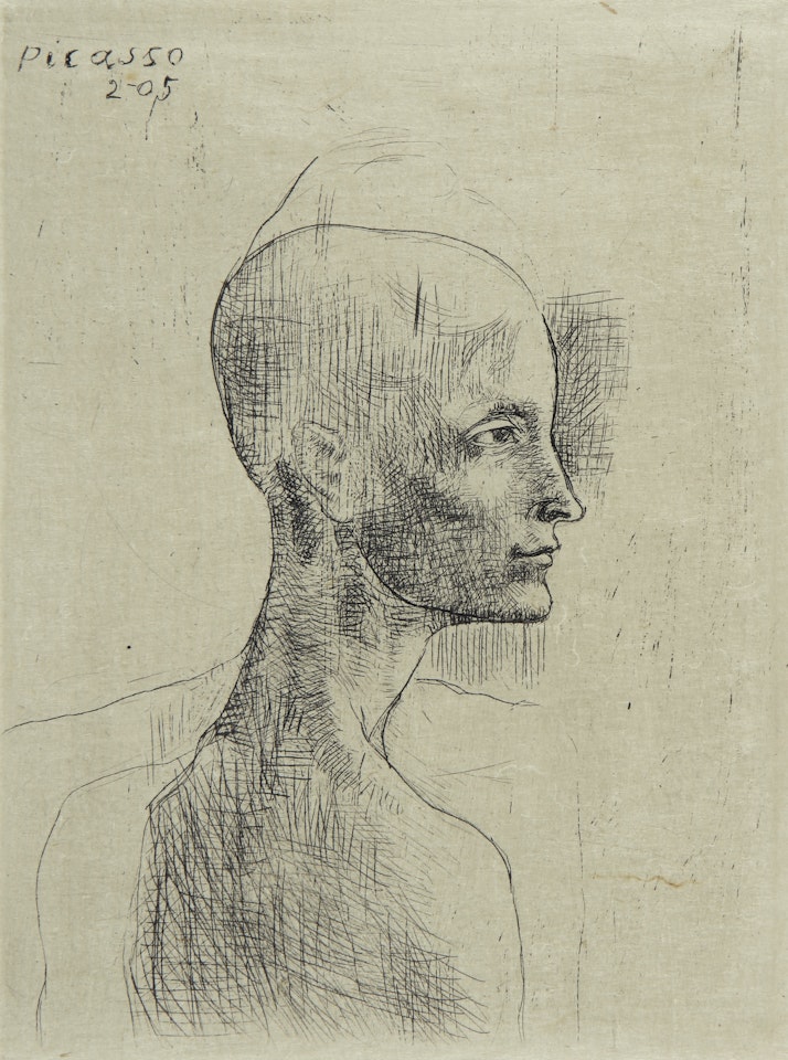 BUSTE D’HOMME (FROM LA SUITE DE SALTIMBANQUES ) by Pablo Picasso