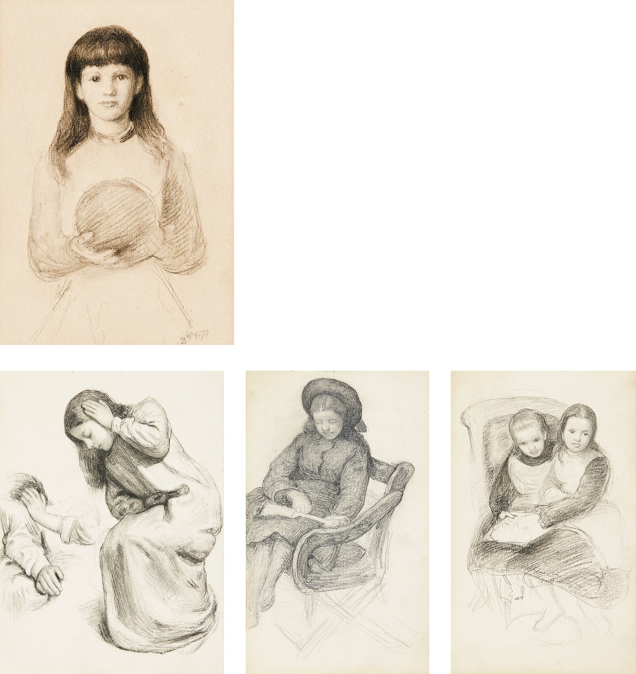 LOLLY YEATS WITH A BALL, AGED 9  by John Butler Yeats